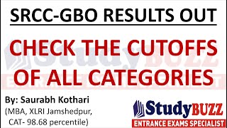 SRCC GBO results out: Category wise cutoffs | How to prepare for GDPI? by Studybuzz Education - MBA preparation 4,557 views 6 days ago 2 minutes, 54 seconds