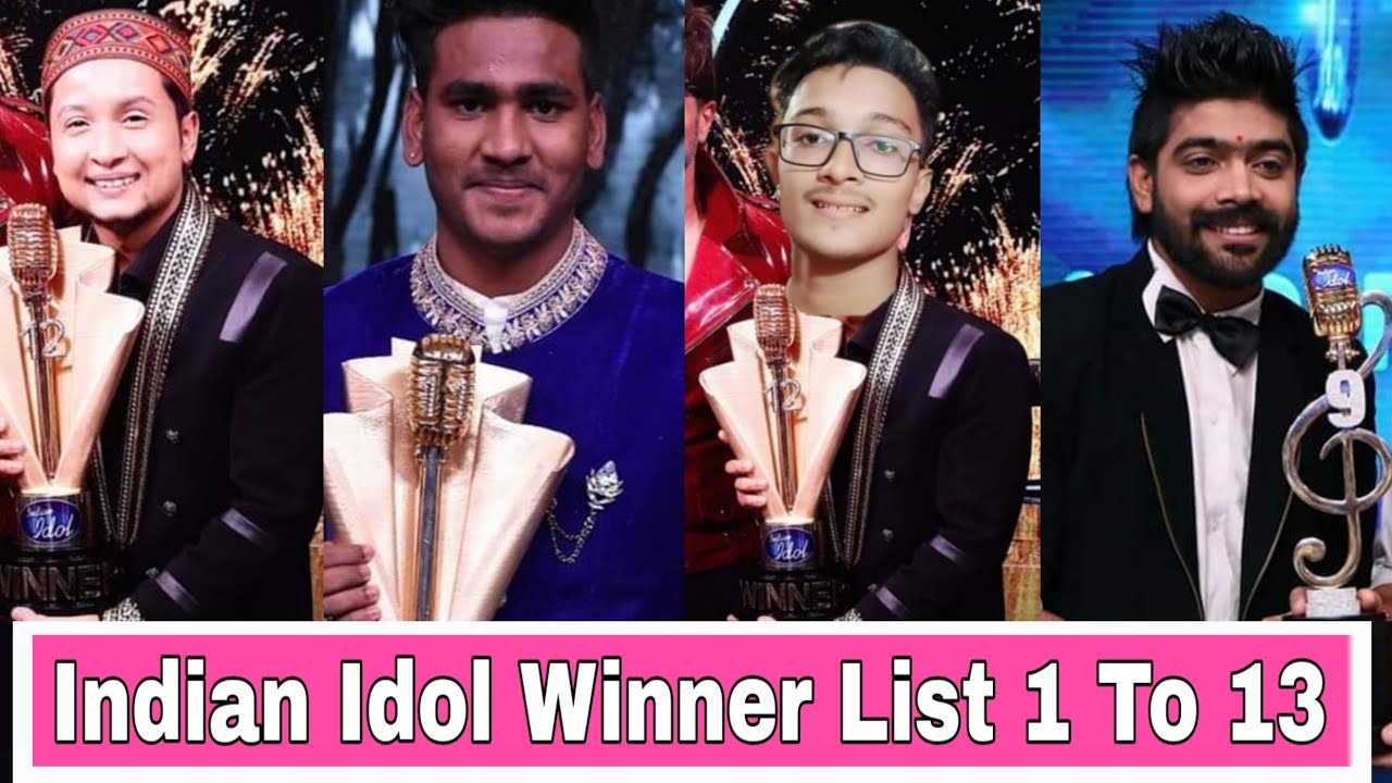 Indian Idol Season 1 To 13 Winner List 2022. YouTube