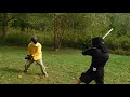 Springfield Historical Fencing-9 October 2021-Tyler(Left) vs JP(Right)- Longsword-Fight 2