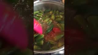 Okra and Meat Stew مرقة البامية اللذيذة okrastew okra مرقة بامية  shorts