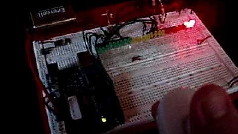 LEDs controlled through Arduino with a Wii Nunchuck