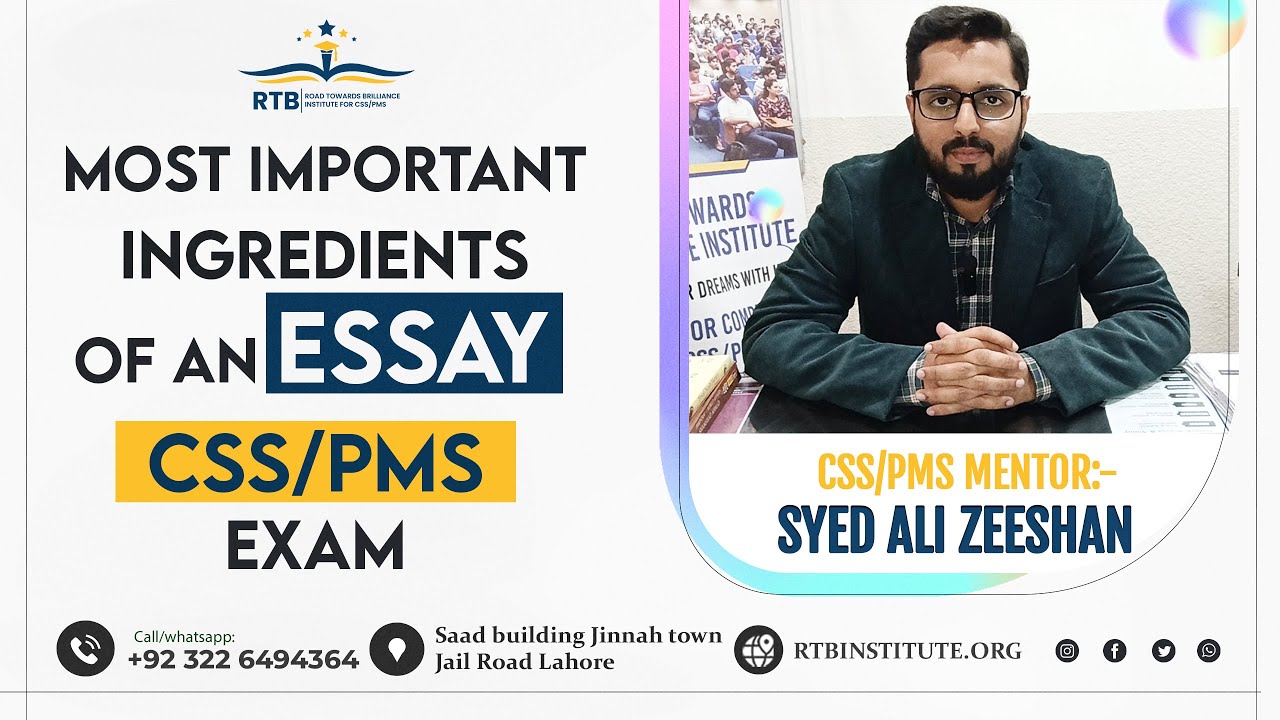 Mastering the ESSAY for CSS/PMS | Top Ingredients for a Winning Essay ...