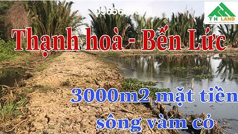 3000m2 3 mặt tiền sông vàm cỏ, Thạnh Hoà, Bến Lức Long An, cách 816 700m