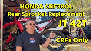 Honda CRF300L Rear Sprocket Replacement 42 tooth JT CRFs Only