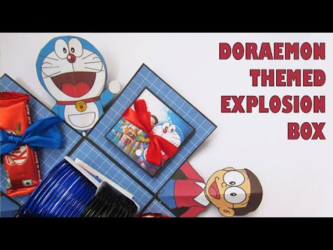Doraemon themed explosion box || Flip through || Ato Crafts