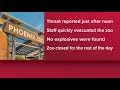 Phoenix Zoo evacuated after reported bomb threat Friday.