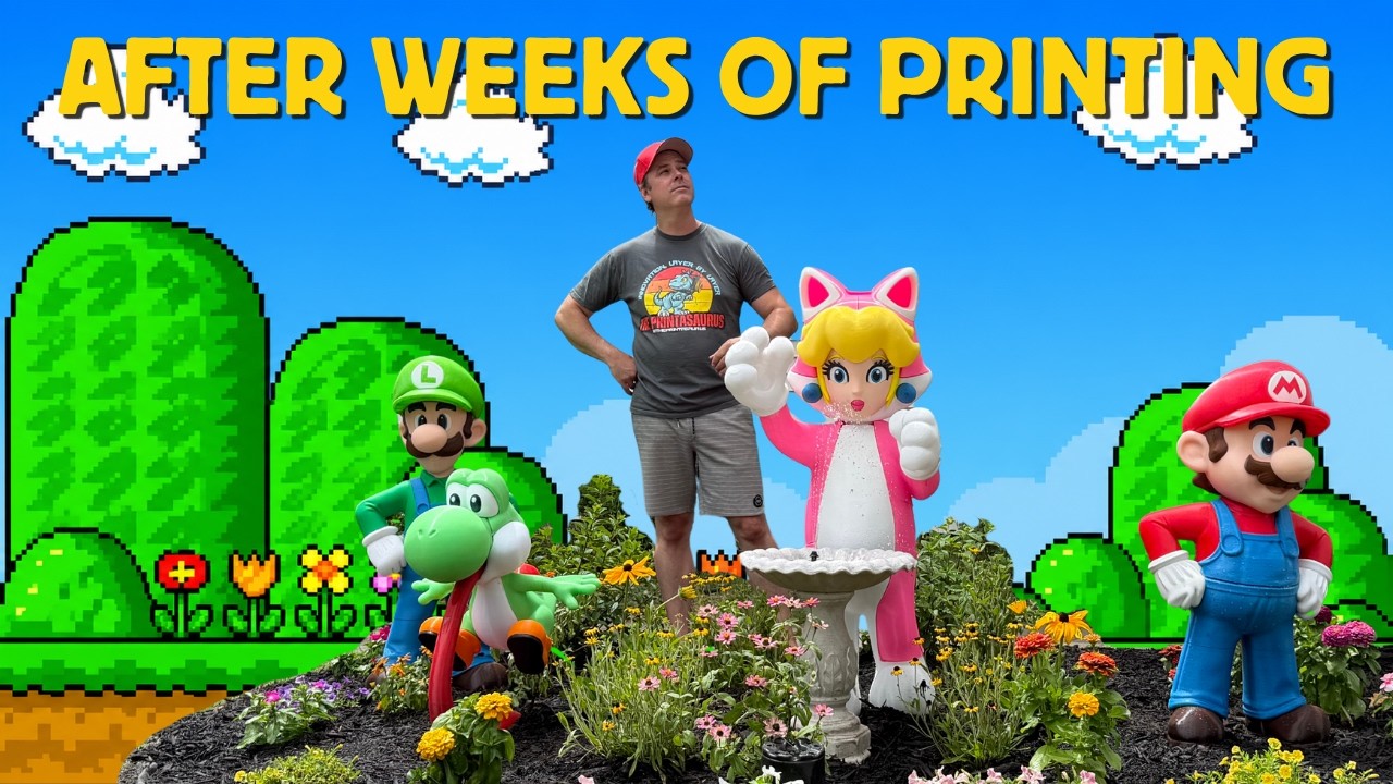 I Turned My Front Yard Into a Giant 3D Printed Super Mario Garden