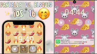 🔥Nueva y Exclusiva pantalla de bloqueo iOS 16 en tu ANDROID con NUEVOS EMOJIS,WIDGETS No sale doble screenshot 2