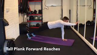 Tall Plank Forward Reaches