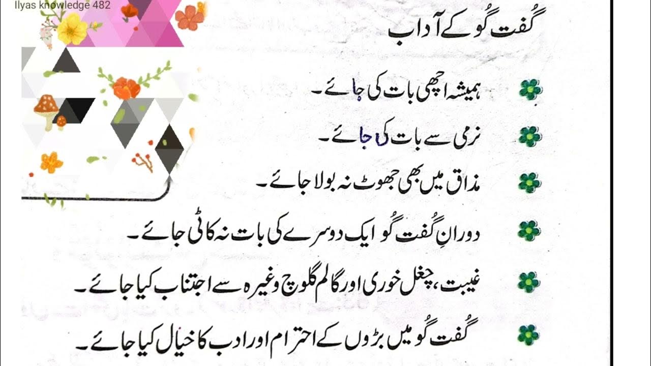 Manners of Conversation in Urdu YouTube