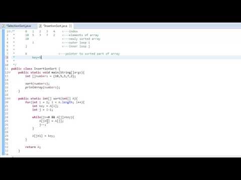 Java Algorithm - Insertion Sort