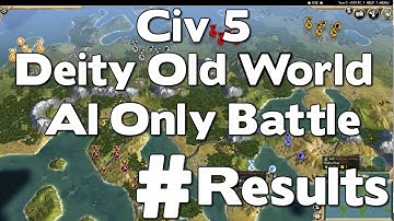 Civ 5 Deity Old World AI Only Battle #Results