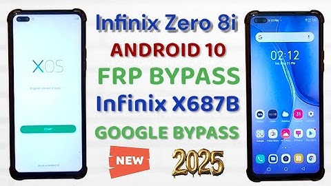 Infinix Zero 8i (X687B) Frp bypass Android 10 without PC