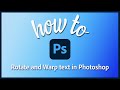 How to rotate and warp text in Photoshop