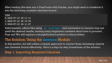 How to Convert Timestamp Objects to Datetime in Python Pandas