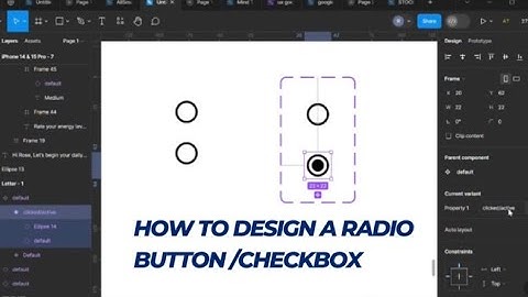 How to design an active radio button / check box