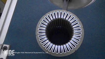 Induction electric motor stator slot insulation paper inserting machine