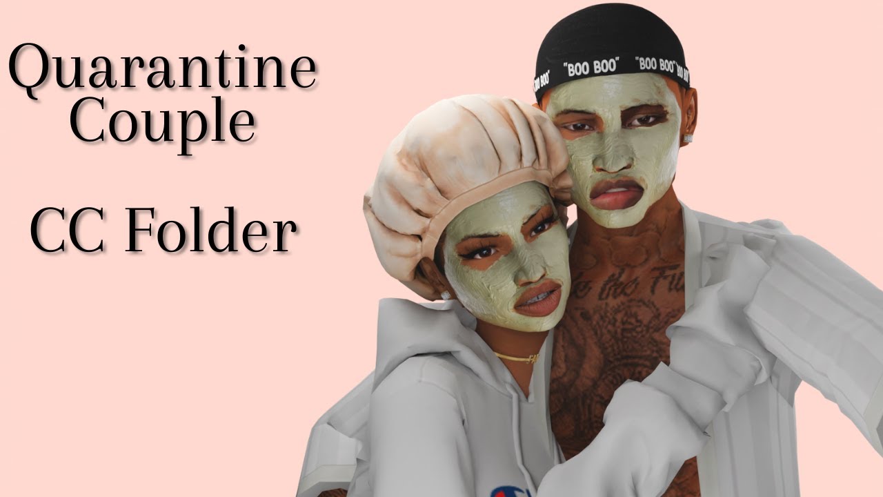🤍Sims 4 CAS Quarantine Couple | CC Folder & SIM DOWNLOAD - YouTube