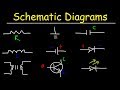 Schematic Diagrams & Symbols, Electrical Circuits - Resistors, Capacitors, Inductors, Diodes, & LEDs