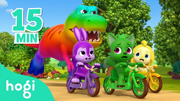 Hogi and Dinosaur's Colorful Bike Race｜Colors Song｜15 min｜Compilation｜Hogi Colors｜Hogi Pinkfong