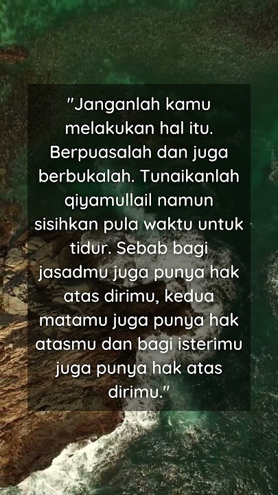 Hak hak atas dirimu - Hadits Shahih Al Bukhari No 4800 Kitab Nikah