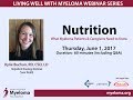 Living Well With Myeloma: Nutrition