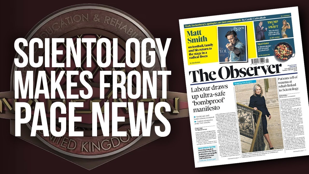 Scientology makes UK front page news