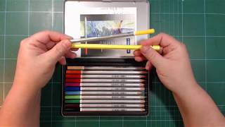 Staedtler karat Aquarell watercolour pencil 12 set review and test.