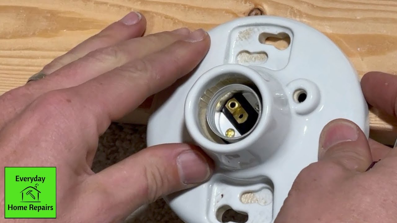 How To Remove Screw Hole Knockouts Leviton Porcelain Lampholder YouTube