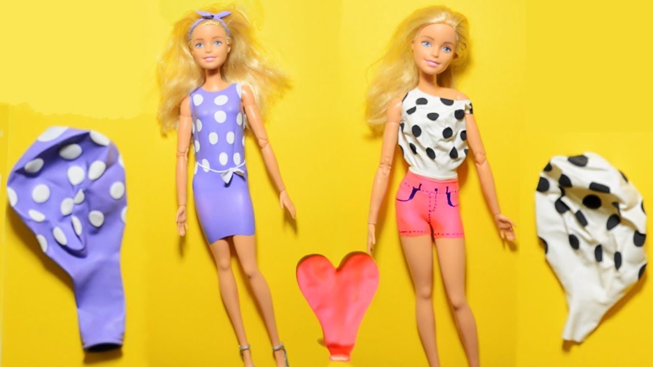 Cómo hacer ropa para Barbie globos colores