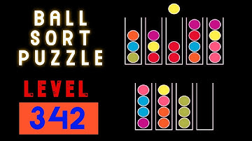 BALL SORT PUZZLE | LEVEL 342 🧶🥎🛸⚽⚾🥍🏀🧩🧩🧩