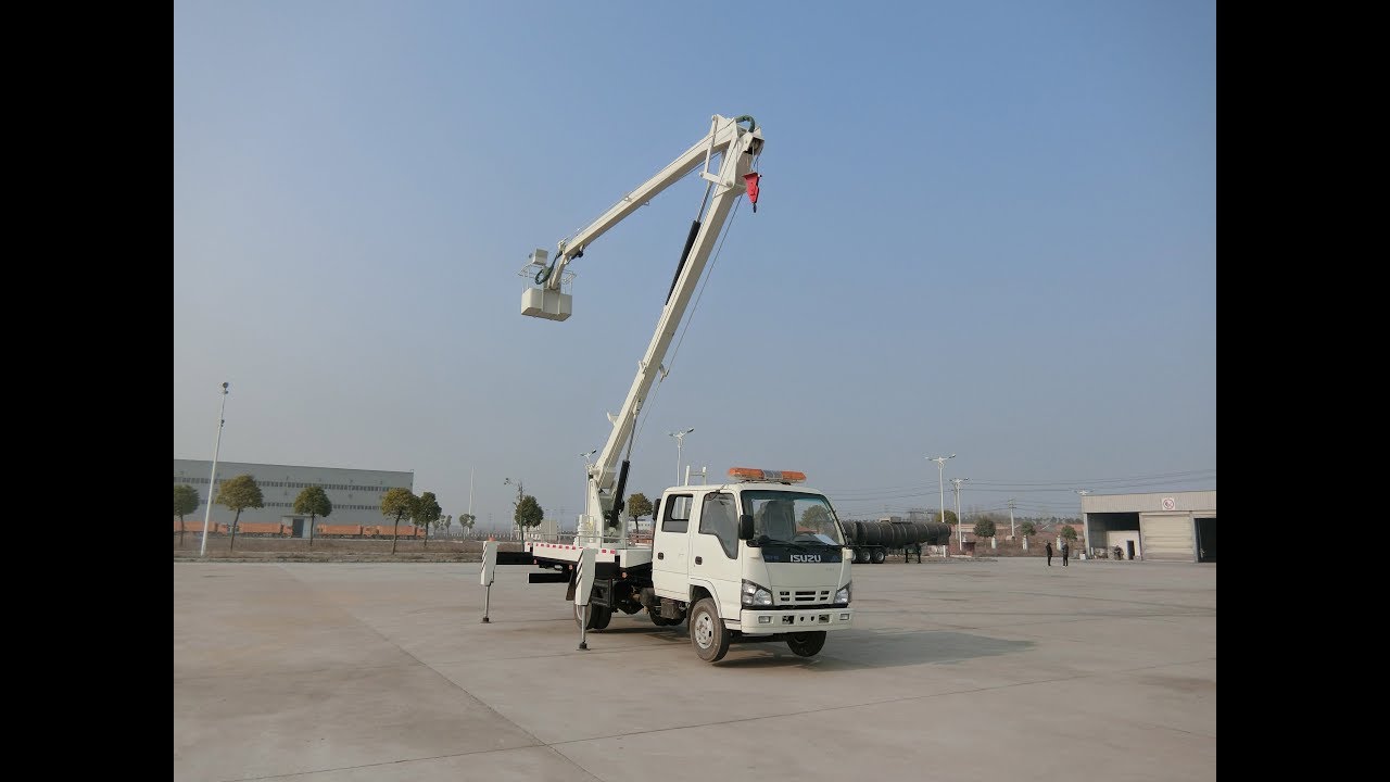 ISUZU 18 Meter Aerial Platform Truck Operating Video (To Angola)