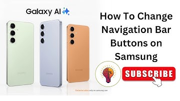 How To Change Navigation Bar Buttons on Samsung