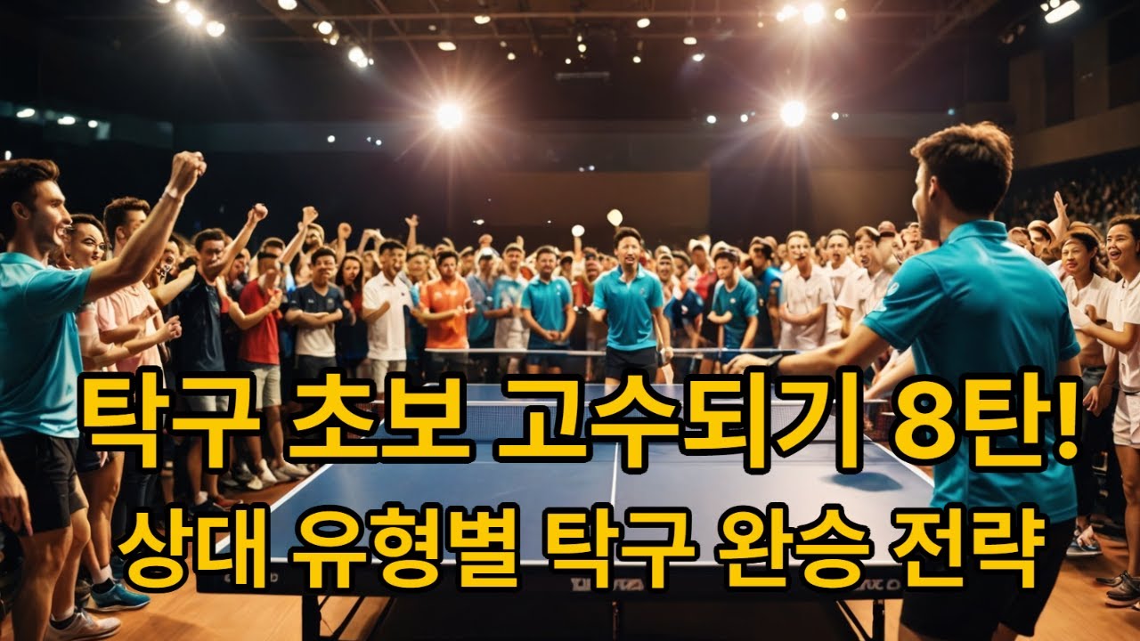 탁구 초보 고수되기 8탄! 상대 유형별 공략법 실전 대응 공식