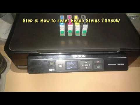 video Reset Epson Stylus TX430W Waste Ink Pad Counter