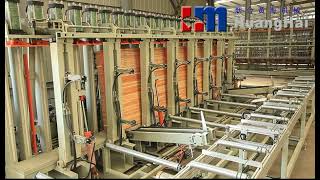Automatic Gluing Loading Unloading Glulam Beams Hydraulic Press Machine Stx Automatic Loading Unloading Glulam Beams Wood Composer Hydraulic Press Machine