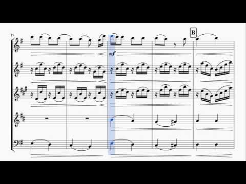 ベートーベン歌曲「Ich Liebe Dich」（木管五重奏）🎼楽譜🎼Beethoven "Ich Liebe Dich"(Wind Quintet)