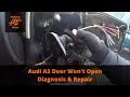 Audi A3 door won't open - diagnosis and repair