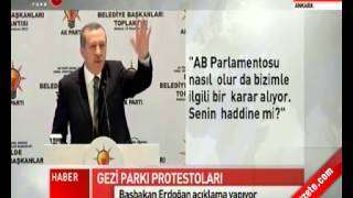 Erdoğan Ab Parlamentosunun Alacağı Kararı Tanımıyorum