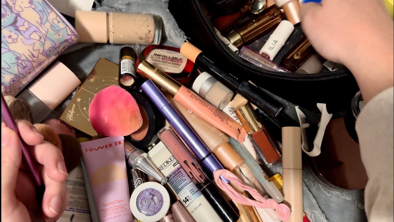 Makeup Haul and Rummage ASMR | No Talking, Cleaning and Sorting (1 Hour)