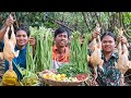 Cooking Style Yardlong Bean Salad with BBQ Chicken Recipe - Bok Mean Sandek Kuor - Sharing Foods