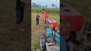 Dadu + Nati + Power Tiller = Unstoppable Village Energy!" #funny #shorts #machine
