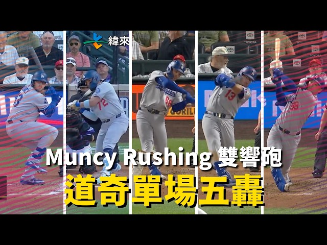 #MLB Muncy Rushing 兩人同場雙響砲！ 道奇單場狂打五轟！｜20260421｜#洛杉磯道奇