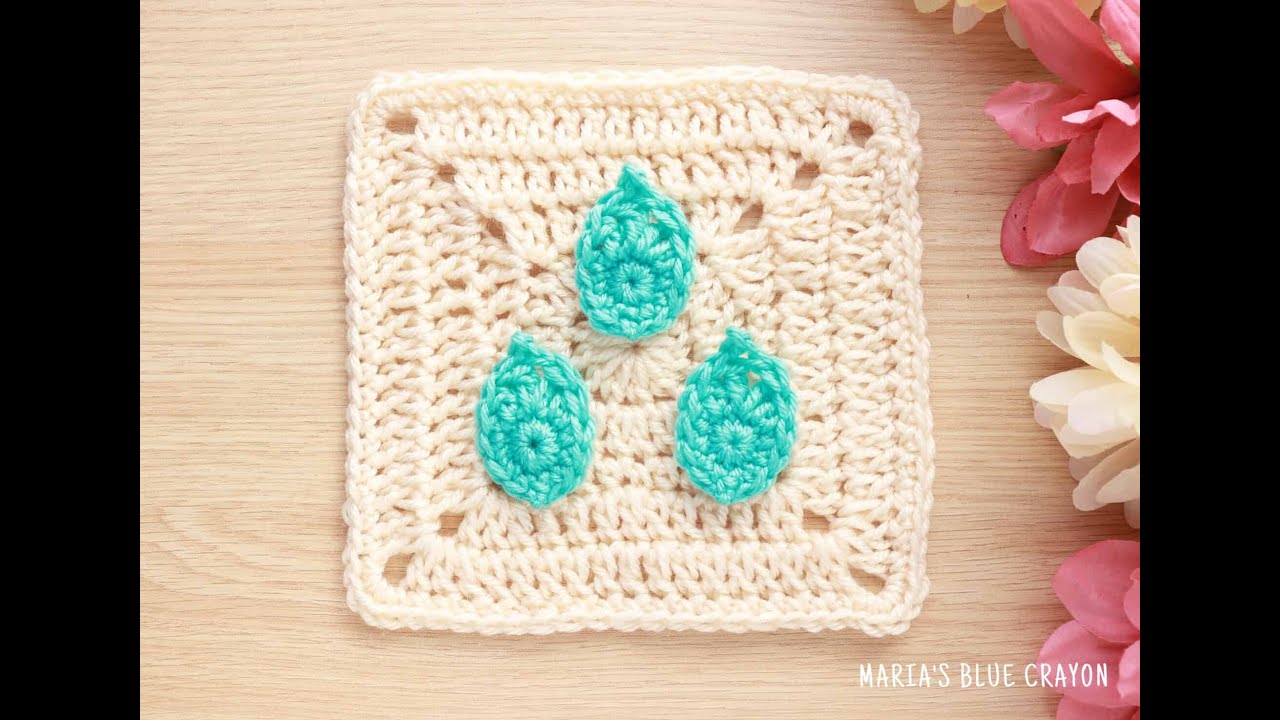 Crochet Rain Drop Applique Video Tutorial