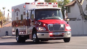 Henderson Fire Rescue 82 Responding Code 3! Heavy E-Horn!