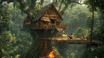 30 Days: Two Beautiful Girls Build a Treehouse in the Deep Forest | Under $10 | Start to Finish