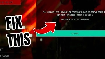 Fix Battlefield 2042 Error Code 1:15178951260 [Not signed into PlayStation Network]