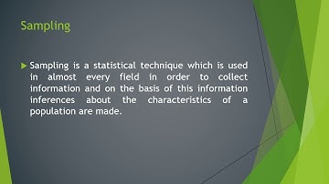 Video-1 Survey Sampling