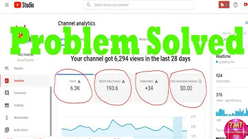 YouTube Analytic Data Temporarily Unavailable Problem solve in hindi, Youtube analytic problem solve