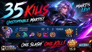 Martis highest Kills 35 + SAVAGE & MANIAC! Insane Martis Jungle Monster!! Martis Build 2026MLBB